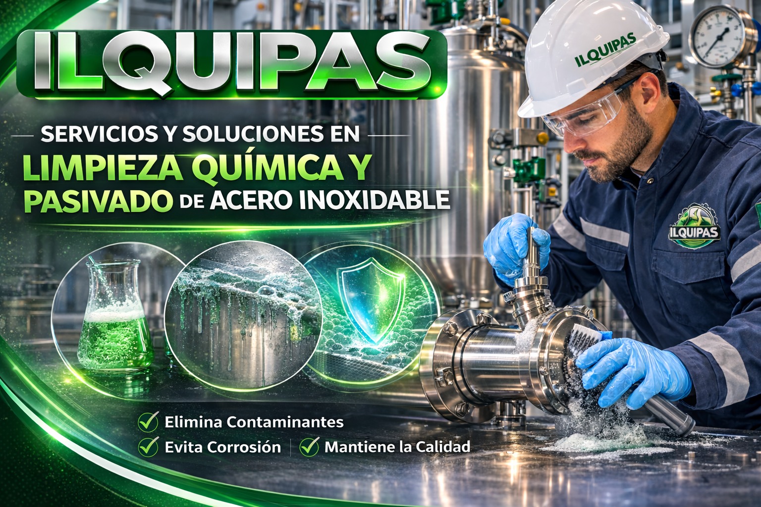 ILQUIPAS – Servicios y soluciones en limpieza química y pasivado de acero inoxidable