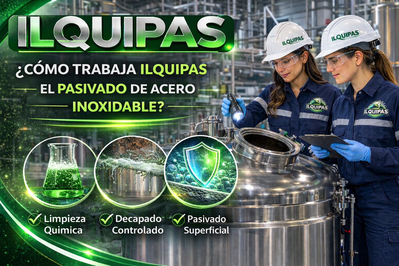 ¿Cómo trabaja ILQUIPAS el pasivado de acero inoxidable?