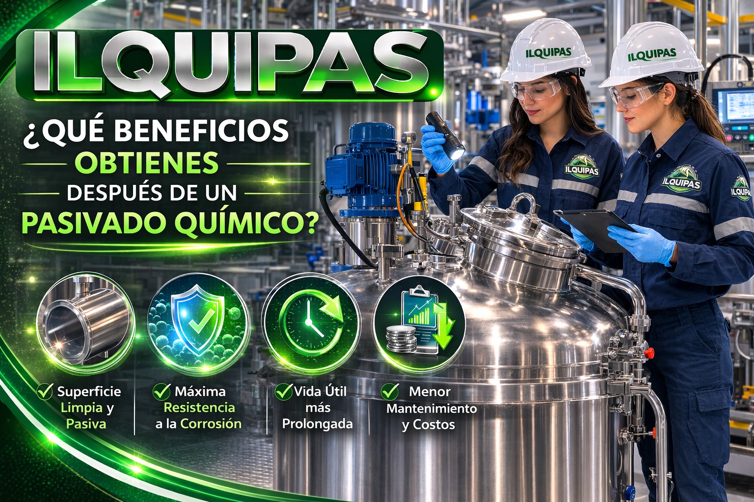 ¿Qué beneficios obtienes después de un pasivado químico?