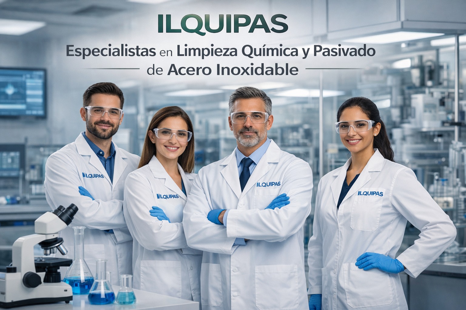 Limpieza química industrial en tanque de proceso